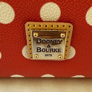 Dooney & Bourke Red and White Polka Dot Cosmetic Bag